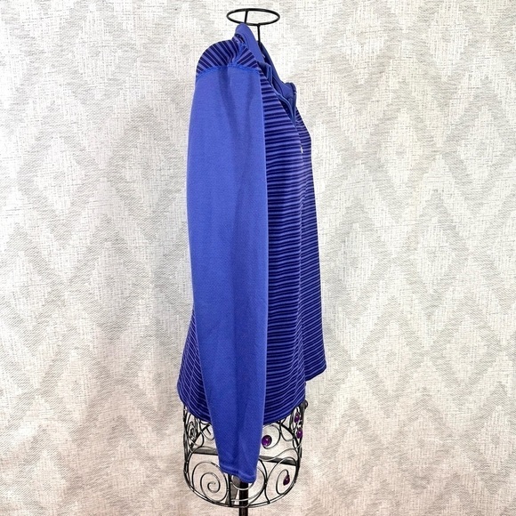 Patagonia capilene 3 blue striped base layer 1/4 zip pullover size M - Picture 3 of 6